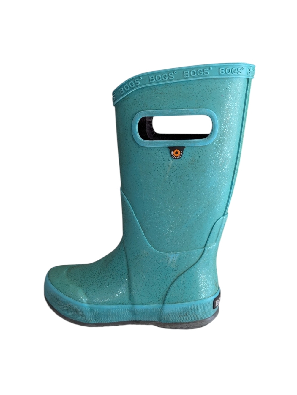 Bogs Kids Girls Rainboots Glitter Mint Turquoise Teal Green Wellies Toddler 11